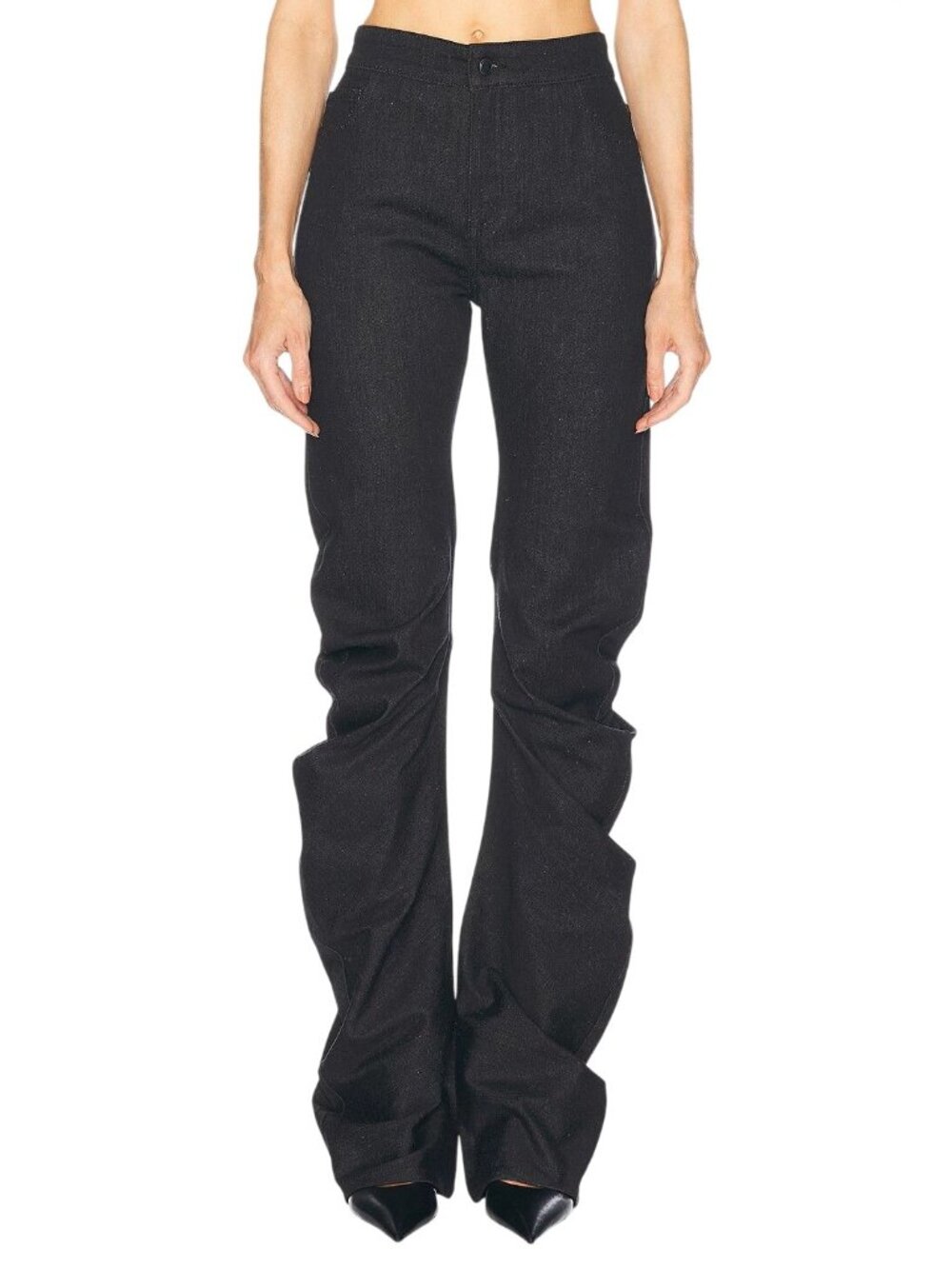 Jade Cropper Twisted Stretch Trouser in Grey 34 New Womens Denim jeans